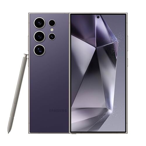 Samsung Galaxy S24 Ultra Cell Phone, 256GB AI Smartphone, Unlocked Android, 200MP, 100x Zoom Cameras, Fast Processor, Long Battery Life, Edge-to-Edge Display, S Pen, US Version, 2024, Titanium Violet